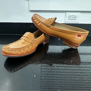 Marc Joseph NY East Village Camel Patent Leather Penny Loafers - Size 10